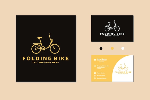 Folding bike minion vector illustration icon logo vector design inspiration