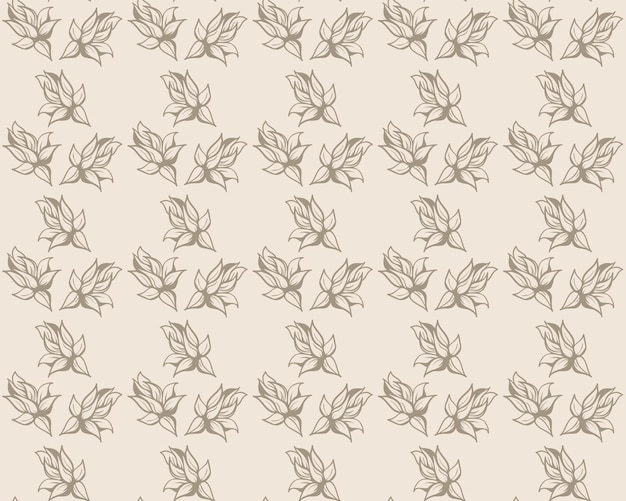 Vector foliage pattern of leaf plant for textile design floral art for wallpaper or fabric fashion