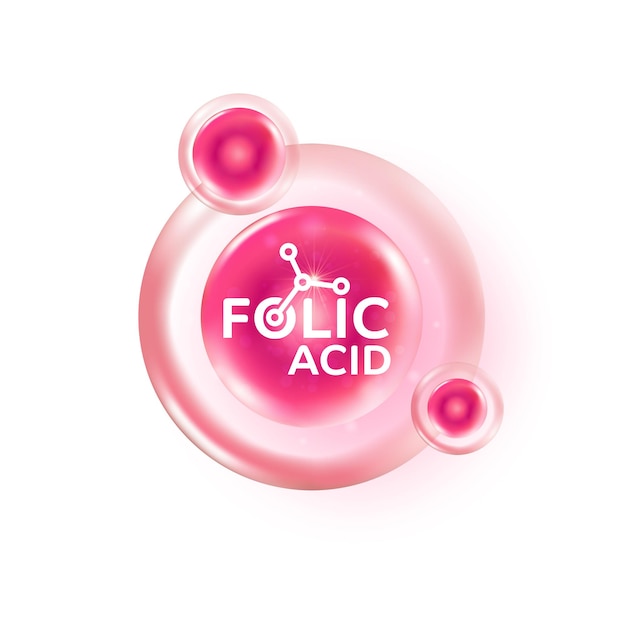 Folic acid Health care and Medical Concept Design