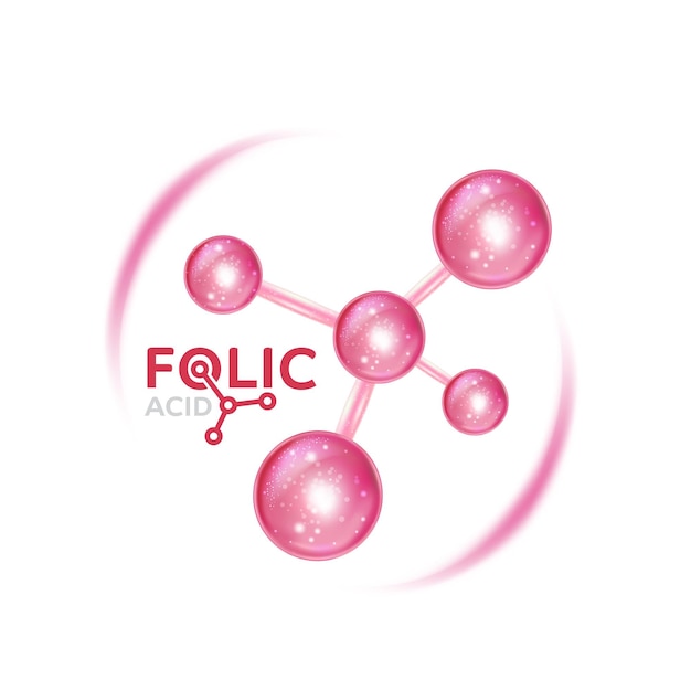 Folic acid Health care and Medical Concept Design
