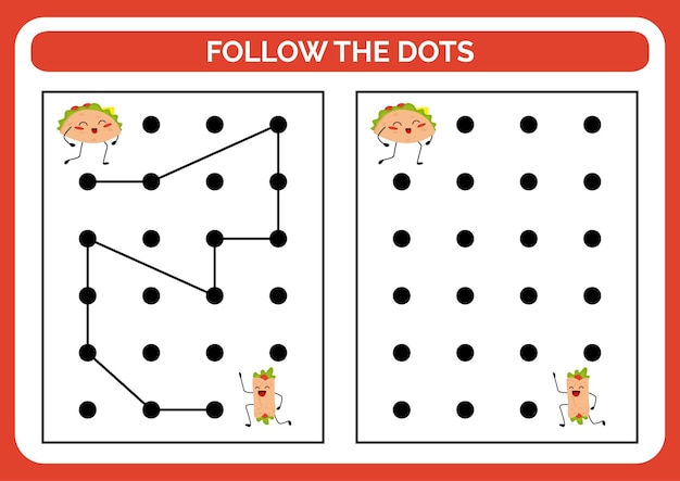 Follow the dots game for kids