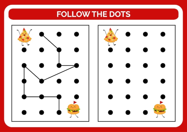 Follow the dots game for kids