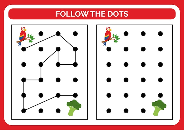 Follow the dots game for kids