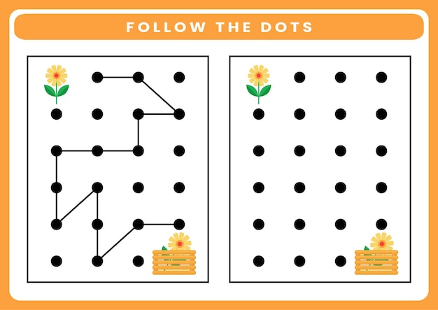 Follow the dots worksheet for kids