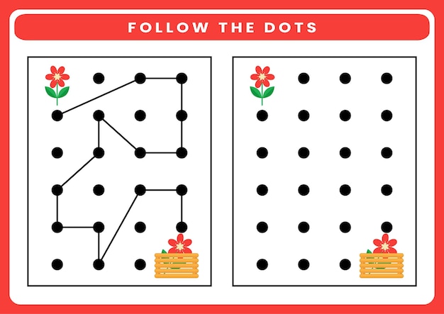 Follow the dots worksheet for kids