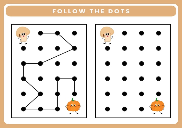 Follow the dots worksheet for kids