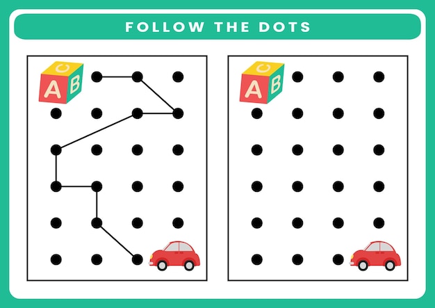 Follow the dots worksheet for kids