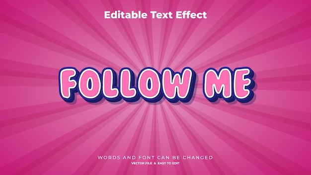 Follow me text effects