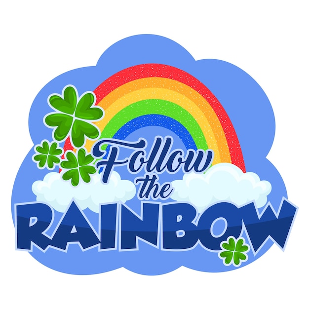 Segui l'illustrazione del giorno di rainbow st patricks