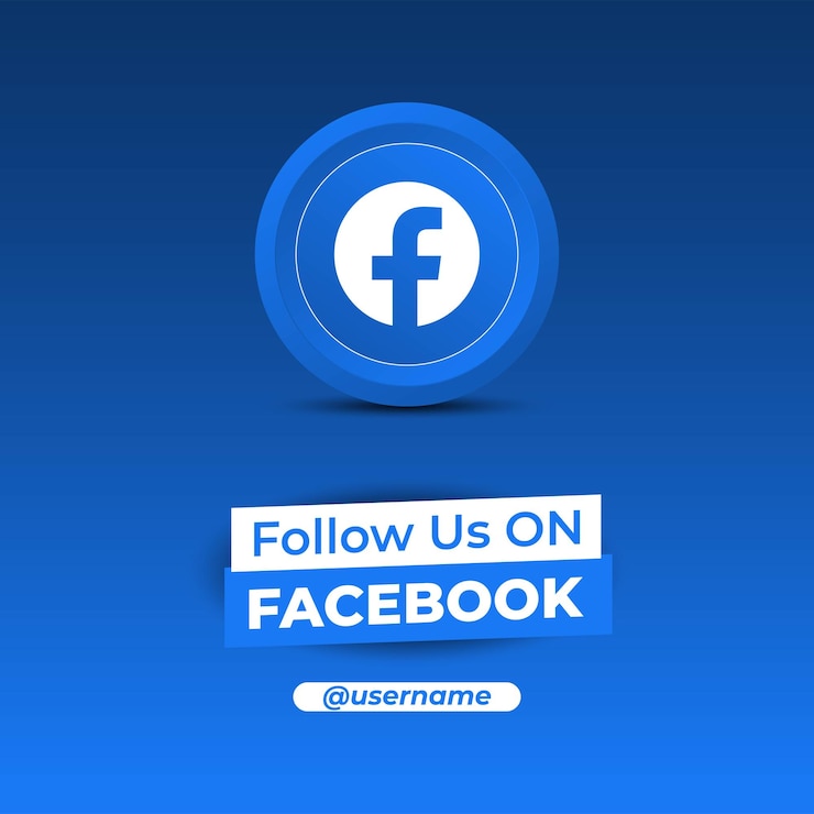 Vector follow on us media social banner design template