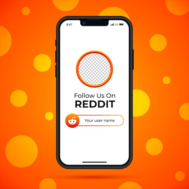 Следите за нами на reddit на баннере смартфона в социальных сетях