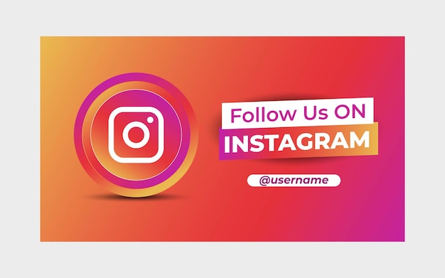 Follow us on social media design template