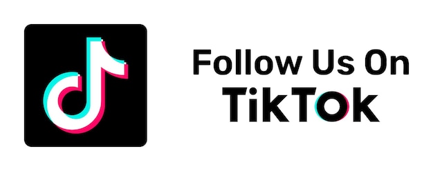 Seguici sull'icona del logo di tiktok