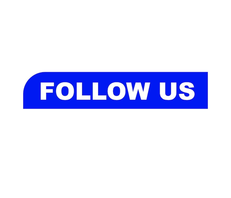 Vector follow us vector banner on white background isolated icon for following social media