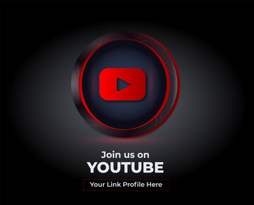 Premium Vector | Follow us on youtube social media logos