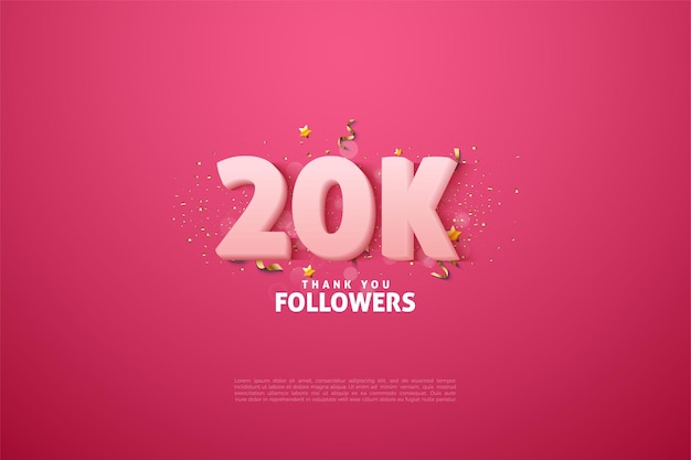 Vector followers background with slightly faded numbers