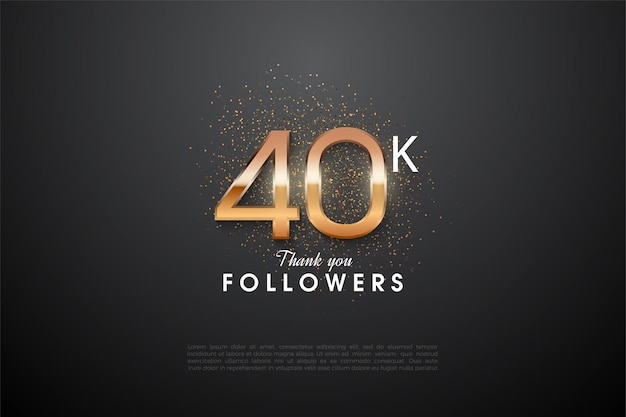 Followers with a shiny number illustration in the center.