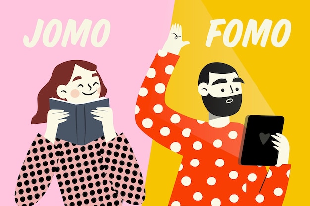 Fomo vs jomo concept