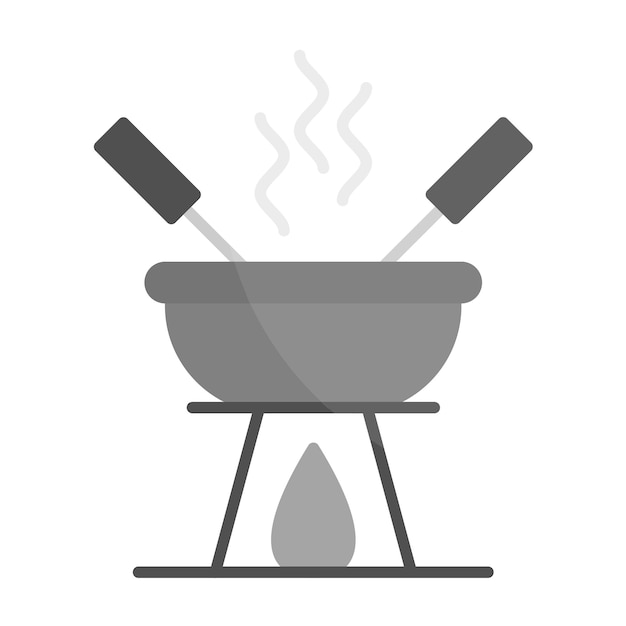 Fondue-icon vectorbeeld Kan worden gebruikt voor snoepjes en snoepjes