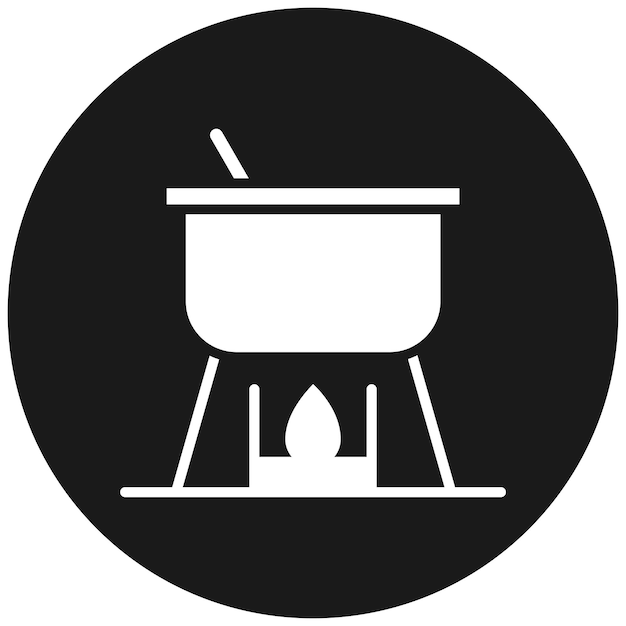 Векторная икона fondue может быть использована для набора иконок сладостей и кондитерских изделий