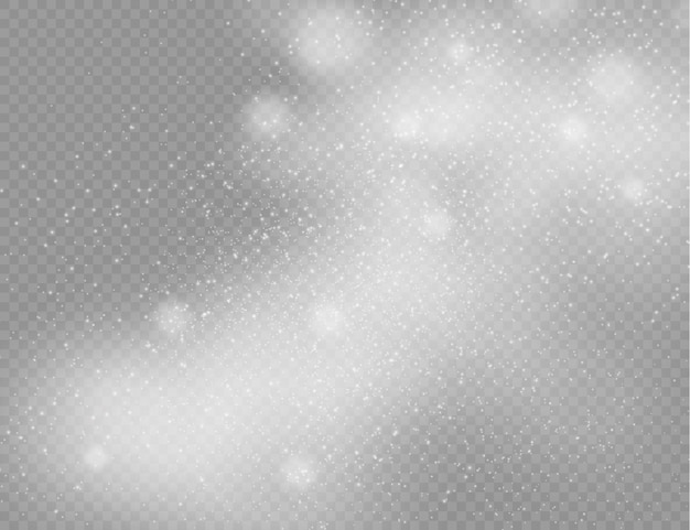 Fonkelende stofdeeltjes bokeh kerst vonken lichteffect fonkeling witte vonken ster vervaging vector