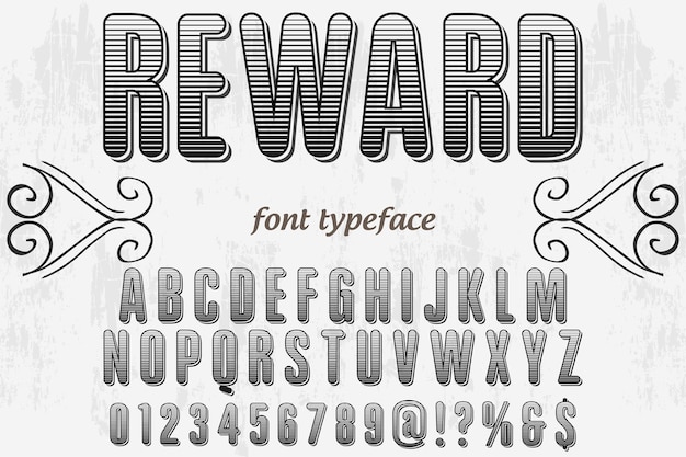 Font alphabetical reward