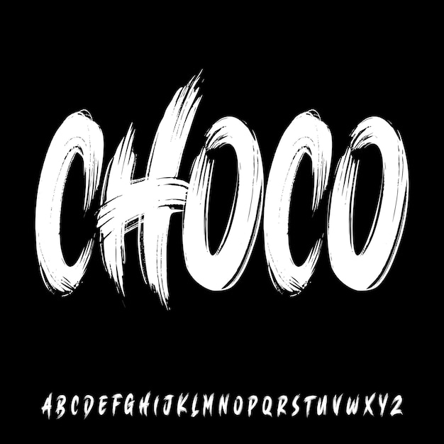 The font choco is made by hand.