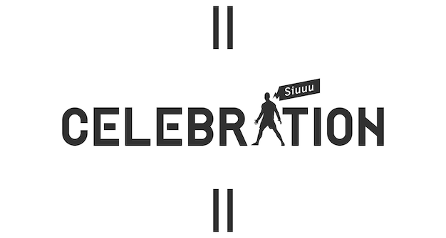 Font design obiettivo celebrazione vettore gioco di calcio obiettivo calcio giocatore celebrazione logo