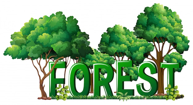 Font design for word forest