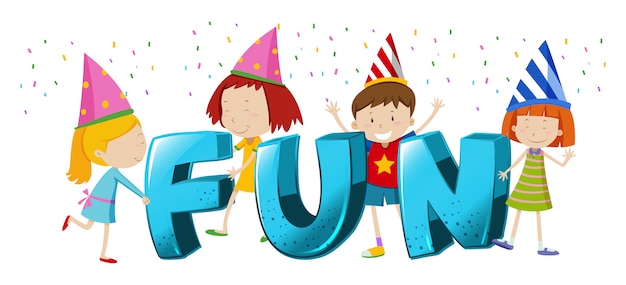 Дизайн шрифта для слова fun
