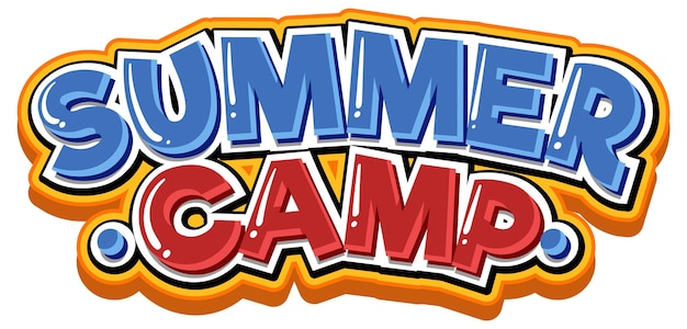 Font design for word summer camp