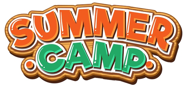 Vector font design for word summer camp