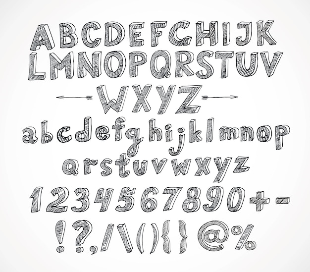 Vettore effetti font vettore di lettere