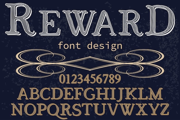 Vector font graphic style reward