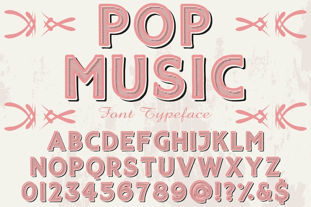 Font handcrafted pop music