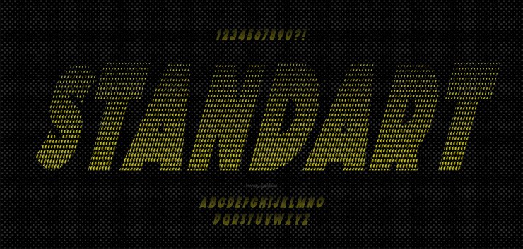 Vector font standart vector modern typography