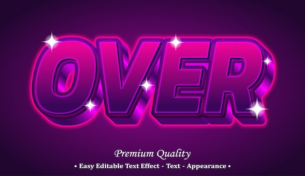 Vector over  font style effect