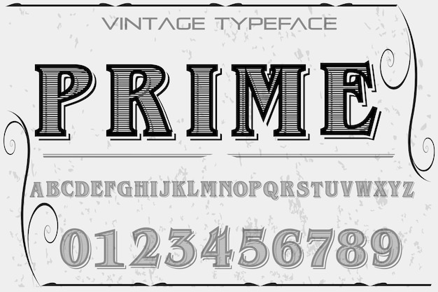 Vector font typeface alphabet vector  style design label