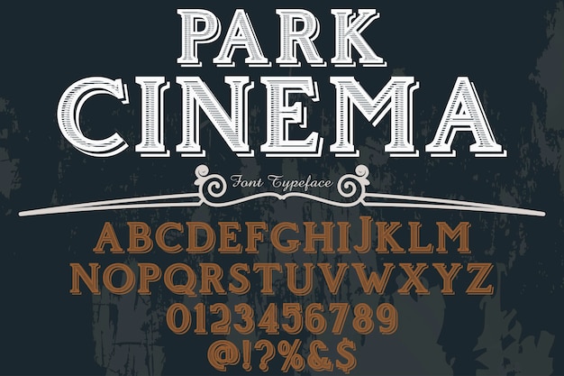 Carattere tipografico, park cinema