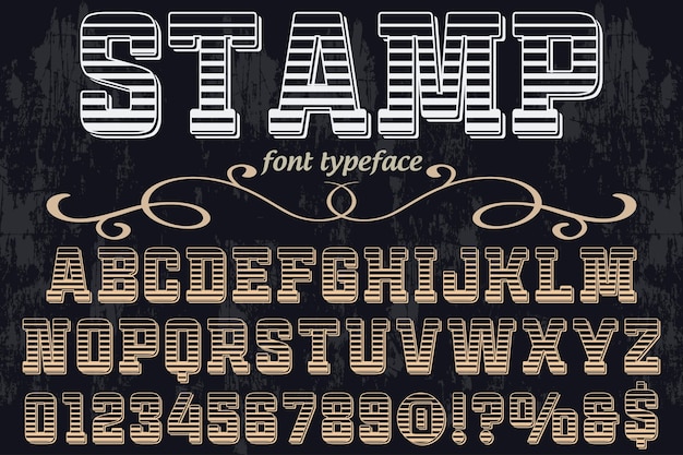 font typography design stamp