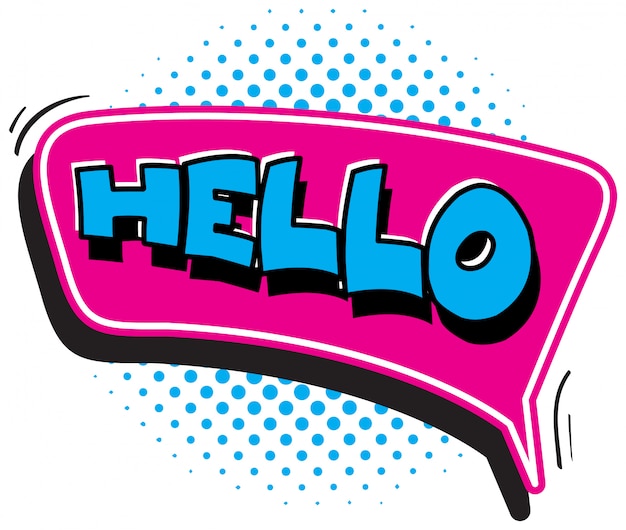 Vector font for word hello