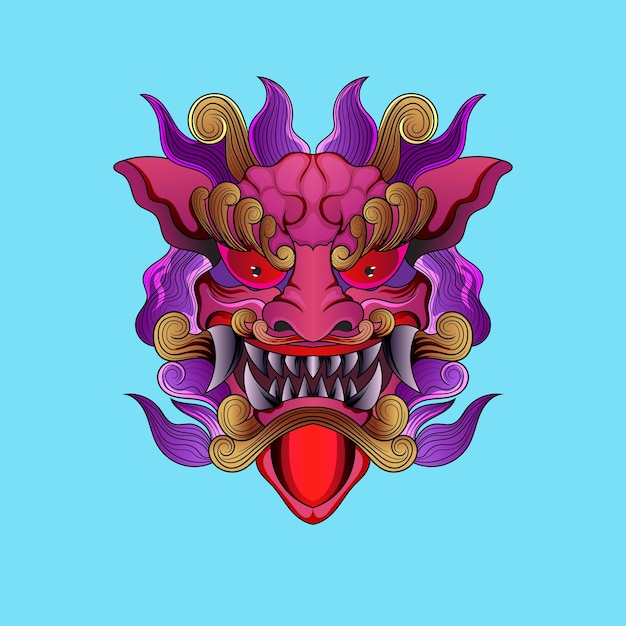 Foo Dog Chinese lion Culture Illustration esport mascot logo