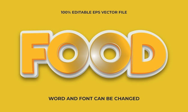 Food 3d text Effect Style Editable Premium Food 3D Text Effect