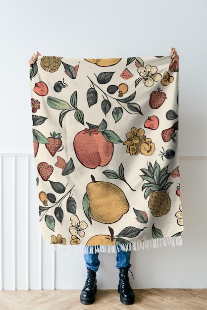 Food abstract prints and seamless pattern with oranges and leaves