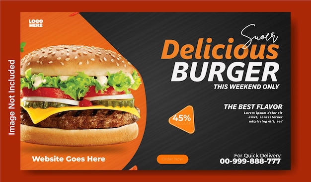 food ads promotional cover template design