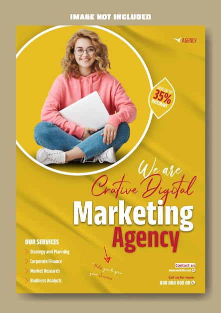 Food ads promotional flyer template design