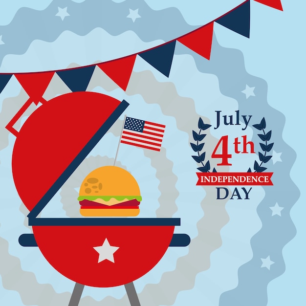 Vector food american independence day