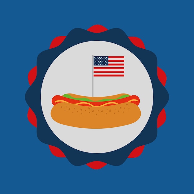 Vector food american independence day