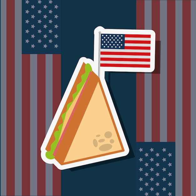 Vector food american independence day