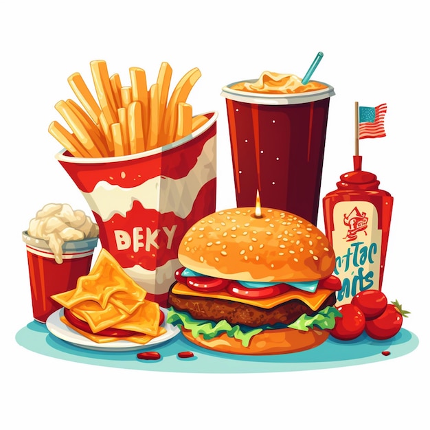 food american restaurant burger lunch background hamburger pizza meal menu fast drink un